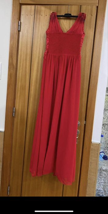 Vestido vermelho de cerimónia