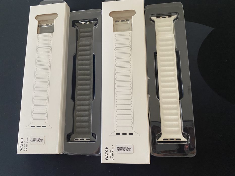 Braceletes para Apple Watch em pele com ímanes moldados