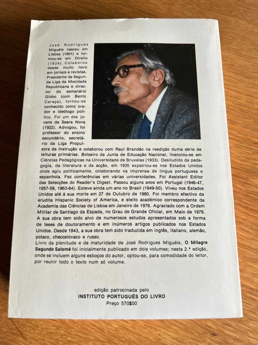 O Milagre segundo Salomé      José Rodrigues Miguéis