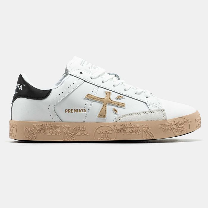 Кроссовки Premiata Steven White Black Beige Мужские оригинал новые