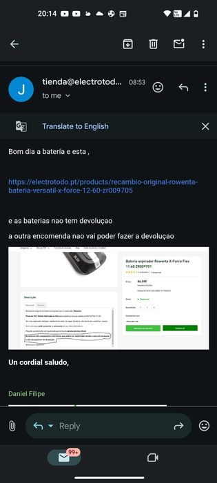 Bateria Rowenta X-Force Flex 11.60