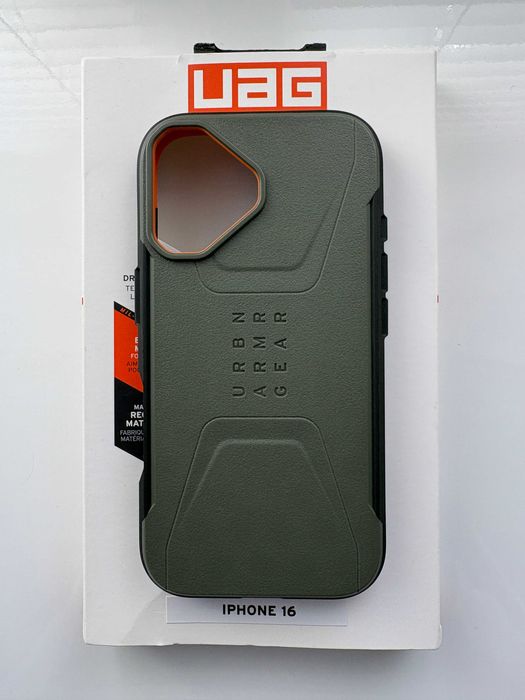 Чехол для смартфона UAG for iPhone 16, Civilian Magsafe, Olive Drab