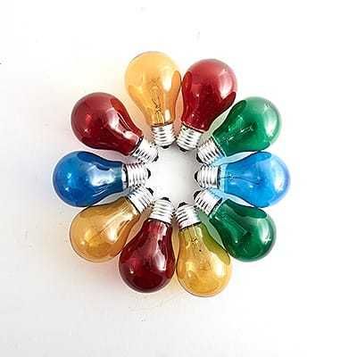 10 Kolorowych Żarówek Loft