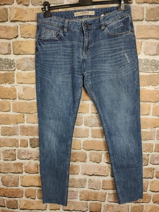 Next jeansowe spodnie slim boyfit 38