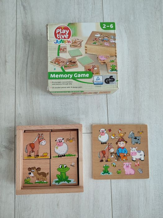 Набір дерев'яних розвиваючих ігор сортер | Рибалка, меморі, пазли | Мо