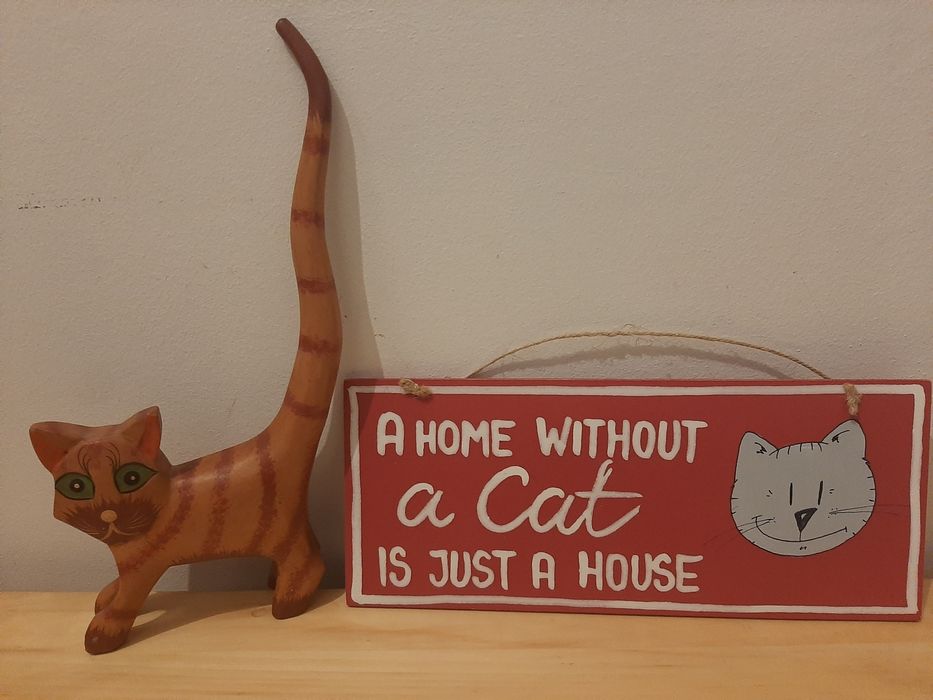 placa gatos, pintado à mão, esquilo decoração