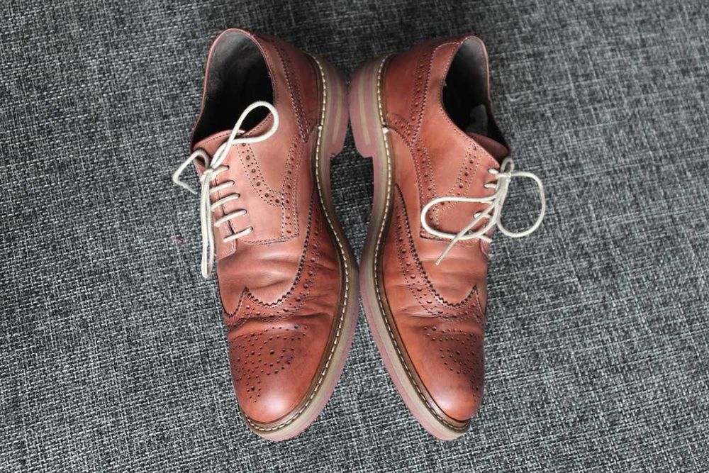 Туфлі броги Roberto Santi Оригінал Нат шкіра 41-42р