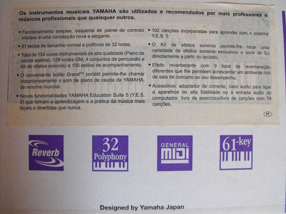 Órgão YAMAHA YPT-200/PSR-E203