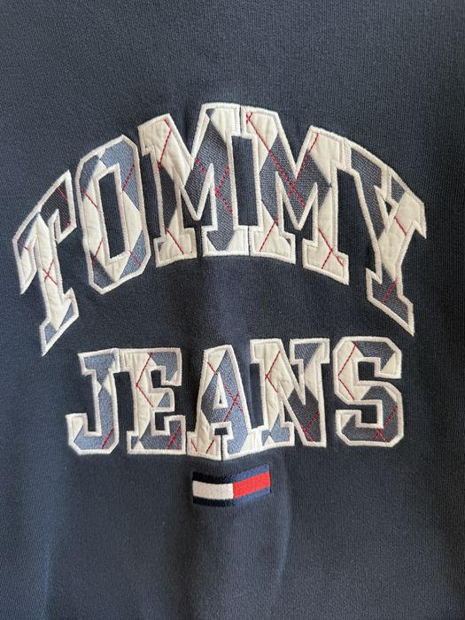 Bluza Tommy Jeans XXS Crewneck Granatowa Vintage Haft Boxy