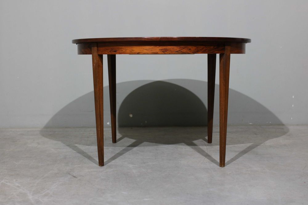 Mesa de jantar redonda extensível em pau santo