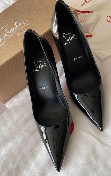 Жіночі чорні туфлі-човники Christian Louboutin лабутин лабутени