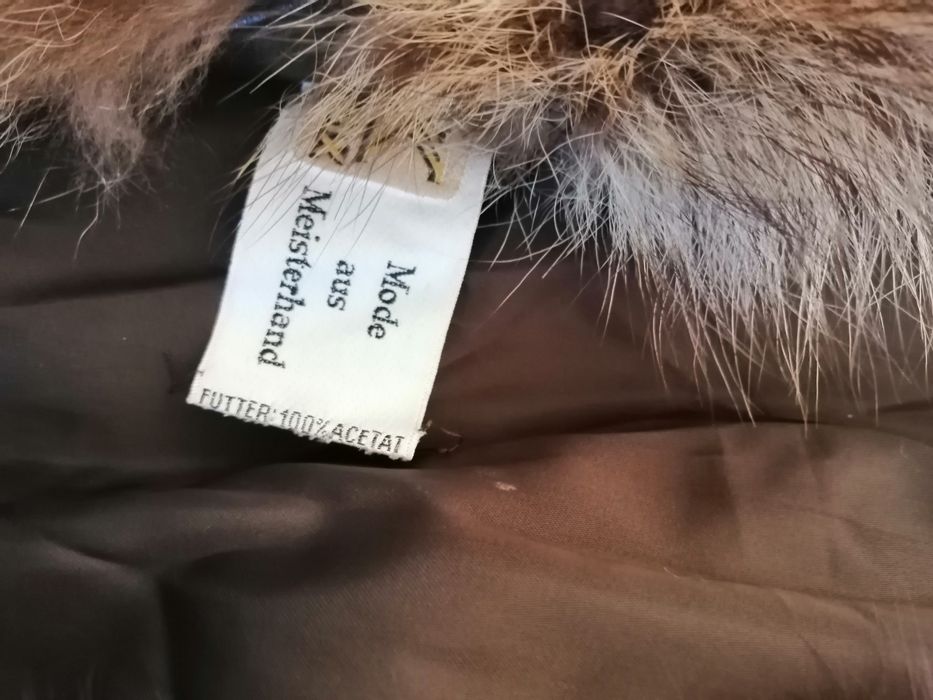 Kurtka skóra naturalna lis jenot Italy Santucci, tenax *zara