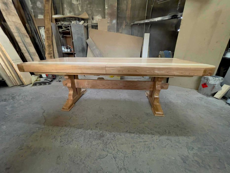 Stół gotycki, klasztorny, jesionowy 250 cm do 400 cm x  114, unikat.