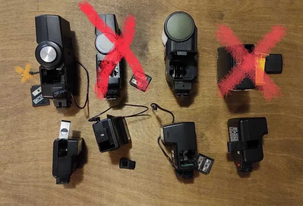 Набір фотоспалахів (Helios, Nissin, Sunpak, Wotan, Vivitar)