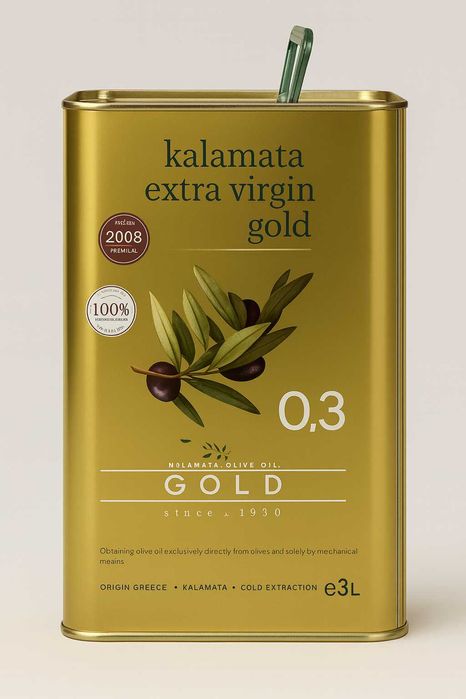 Греческое Оливковое Масло Kalamata Extra Virgin Gold Оливкова олія 3л