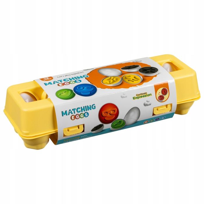 Edukacyjna Układanka Montessori Sorter Dopasuj Jajka Puzzle Kształty 1