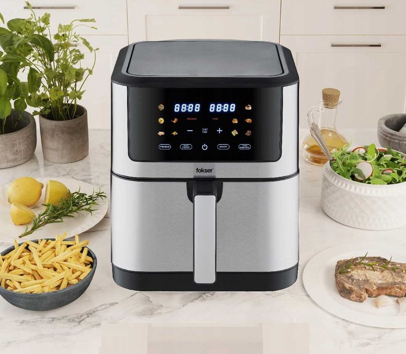 Beztłuszczowa Frytkownica VOKSAR K11 AirFryer XXL 8L 1800W +PRZEPISY