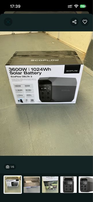 Зарядна станція EcoFlow DELTA 3 EU / 1800 Вт / 1024 Вт⋅год / LiFePO4 (EFDELTA3-EU)