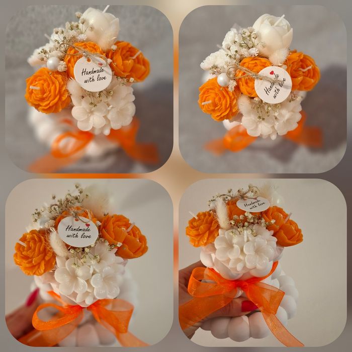 Swieczki sojowe zapachowe flower box deserki