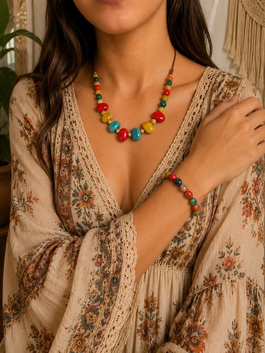 Conjunto colar mais pulseira ( Portes Grátis)