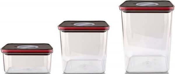 Набір ємностей для сипучих Rectangle/Square Flamberg Premium на 7 штук