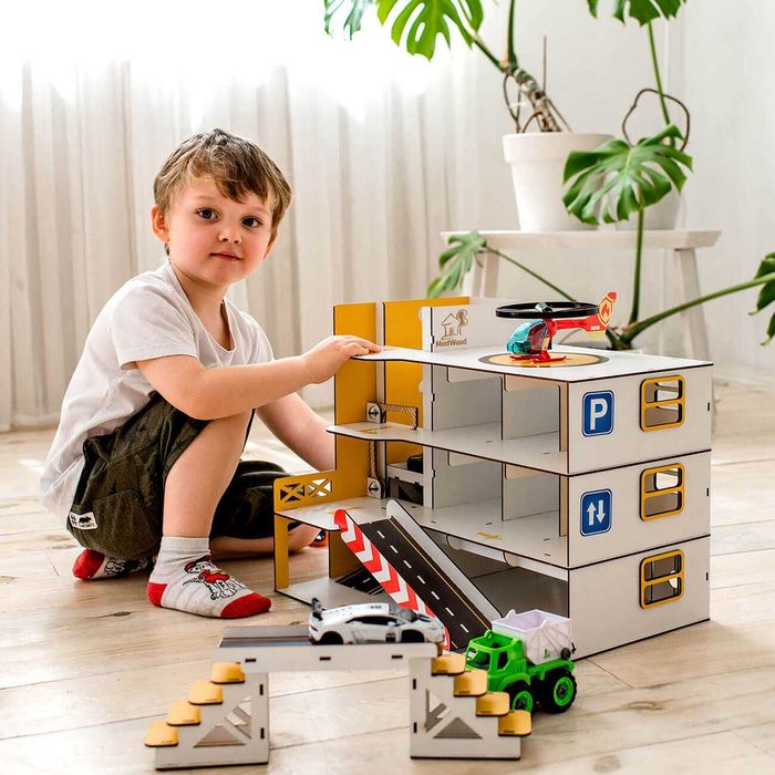 Дитячий гараж для машинок паркінг парковка конструктор hot wheels