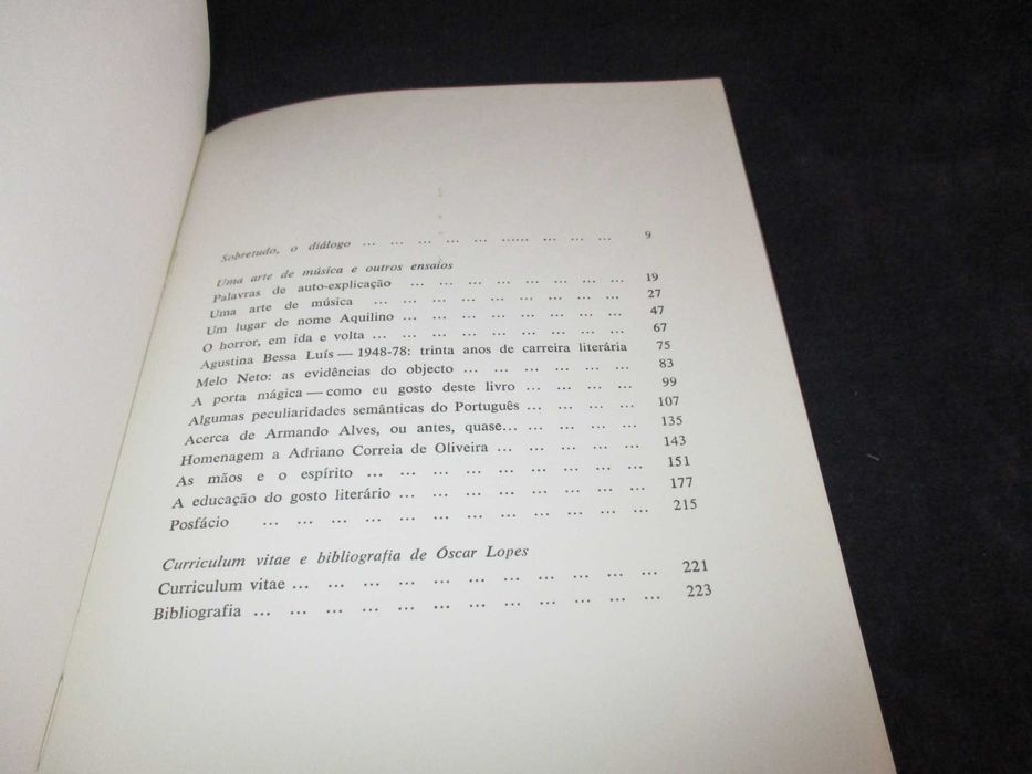 Livro Uma Arte de Música Óscar Lopes