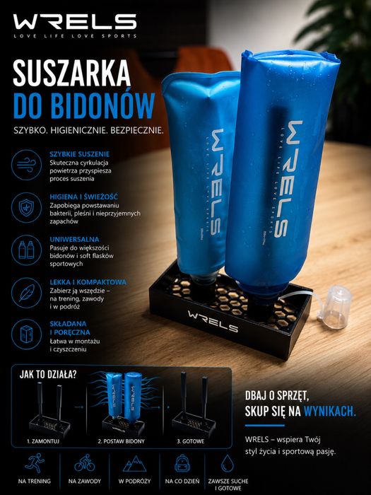 Suszarka stojak na soft flaski , camelbag, wrels