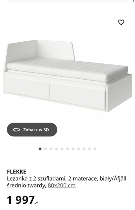 Łóżko  Flekke Ikea 90x200cm