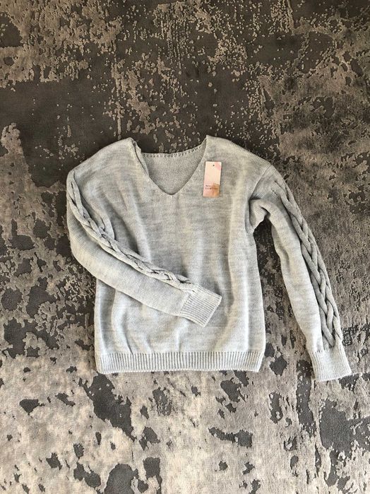 sweter damski szary nowy