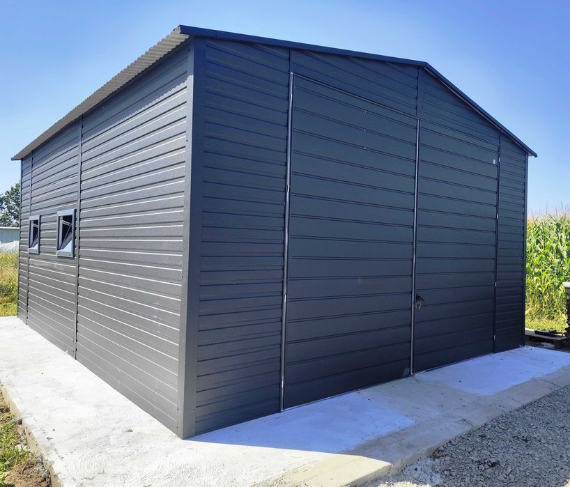 Garaż Blaszany Grafitowy | Montaż Gratis | Wiata | Hala  -  Maj-BlacH