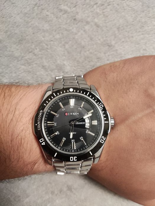 Мужские наручные часы Curren 8110 (Silver-Black)