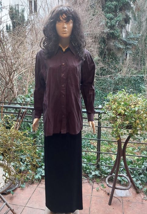 Piękna koszula opalizujący burgund 42 oversize C&A