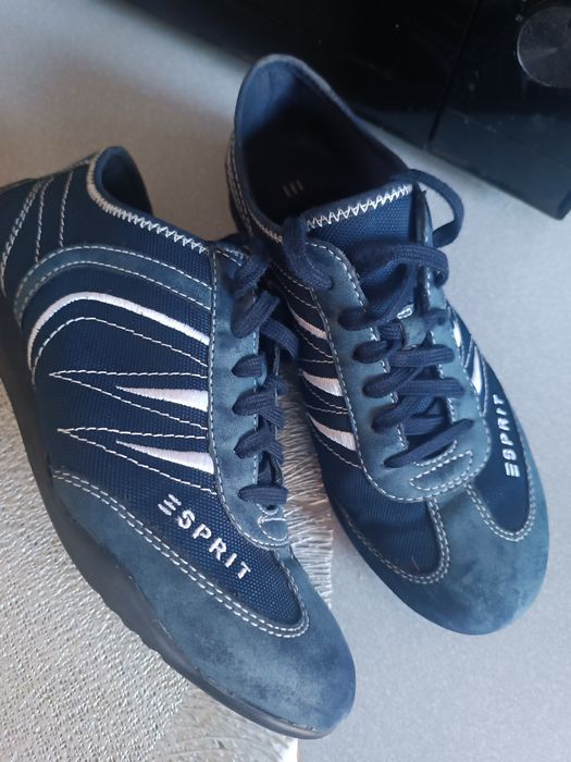 Buty damskie Esprit granat-skora zamszowa-38 .Bdb