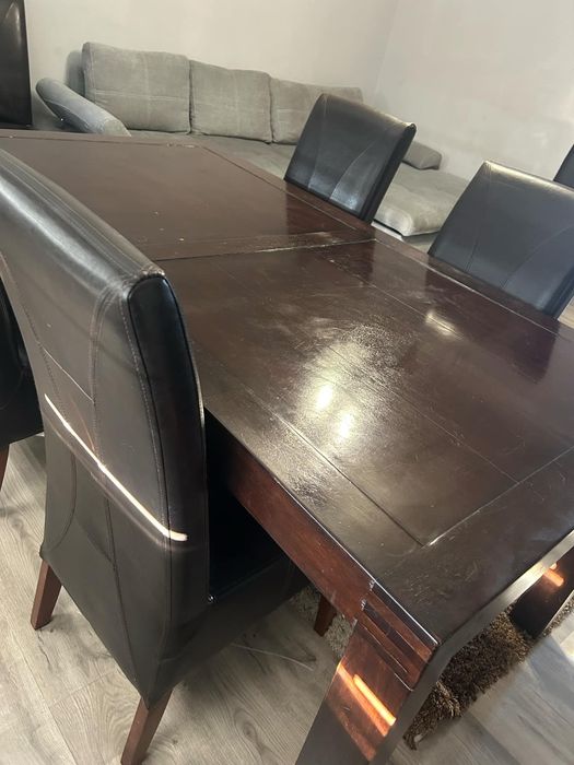 Stół z 4 krzesłami!!! Drewno!!