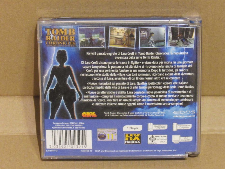 Jogo Sega Dreamcast Tomb Raider Chronicles IT completo