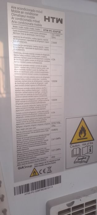 Ar Condicionado Portátil - HTW P38 - 9000BTU