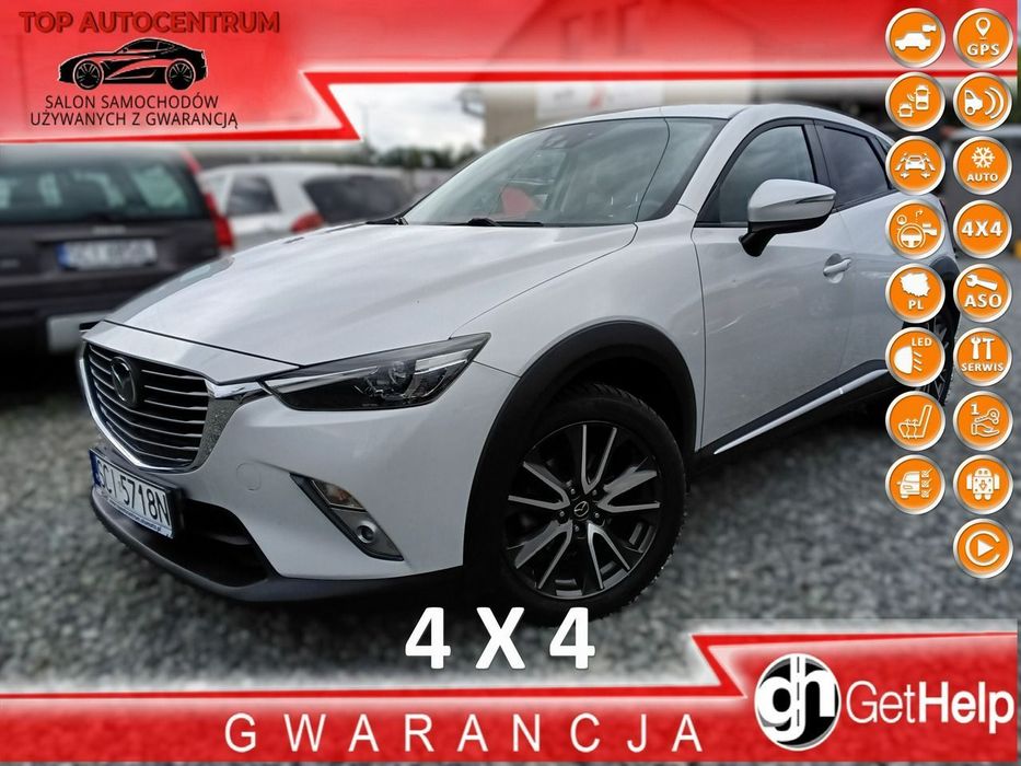Mazda CX-3 2.0 Skyactive Sports-Line AWD 150 Klimatronic Navi LED Kredyt Bez BIK