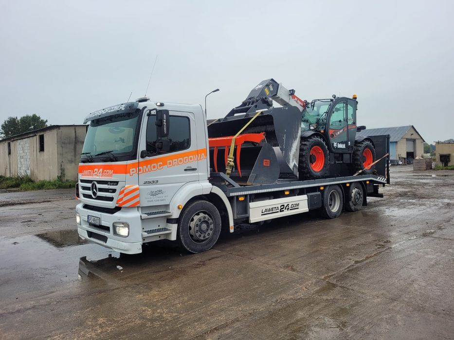 Transport Zwyżki Maszyn Budowlanych Rolniczych Wózków Pomoc Drogowa