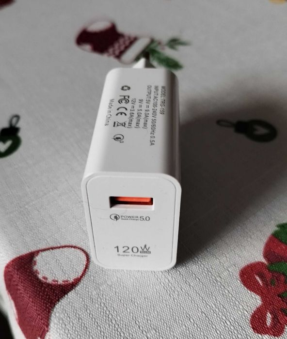 Ładowarka 120W z kablem USB/USB-C  nowa -  do negocjacji