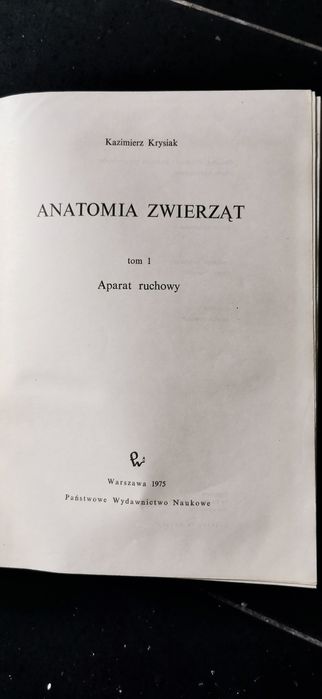 Anatomia zwierząt Kazimierz Krysiak