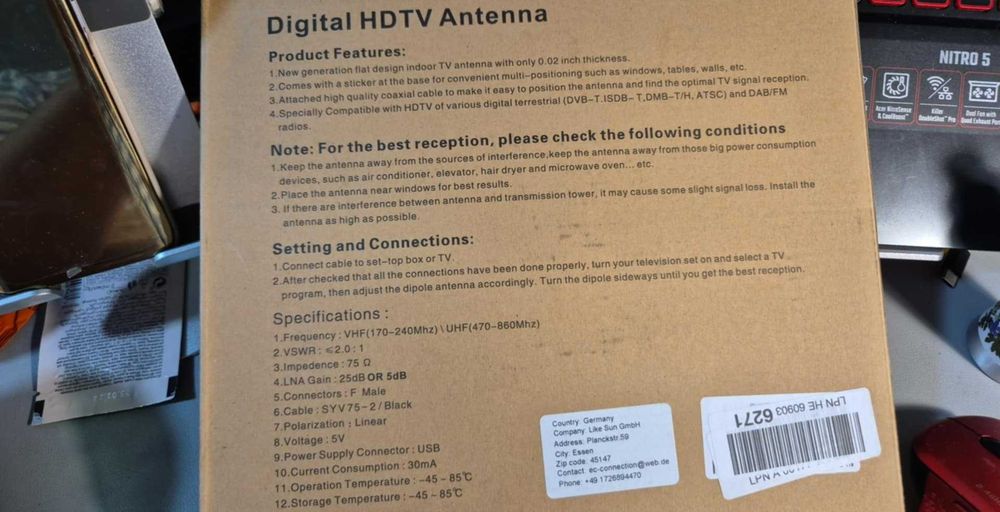 Antena HDTV Apłaska antena 1080p HD