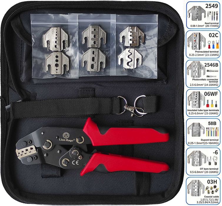 Кримпер Lion Rage, YEFYM, обжимка MC4 матриці SN-58B, 2546B, 02C, 03H,