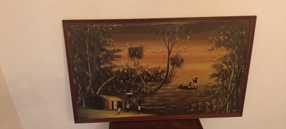 Quadro antigo com pintura