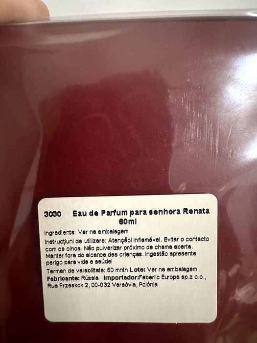 Perfume Renata (Vermelho) 60ml Novo