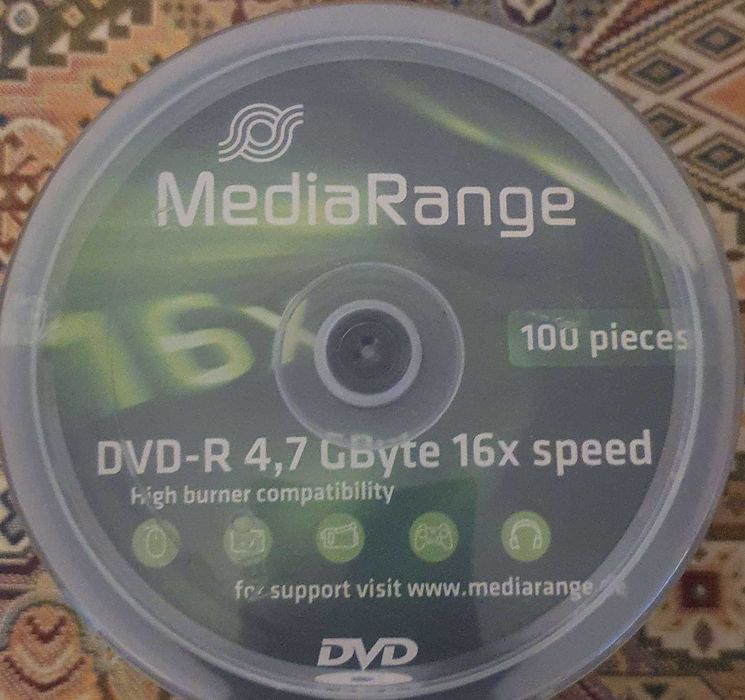 100 Dvd-R MediaRange 16x 4.7 gb - Porto