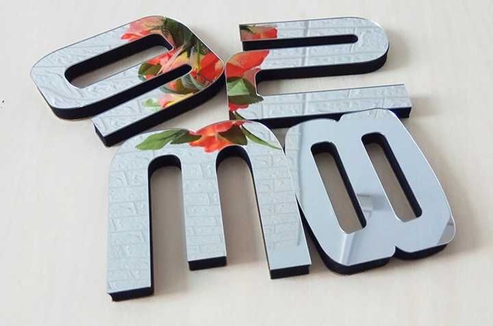 NOWY Zegar Ścienny 3D Naklejany Lustro Duży DIY Efekt Dekoracja XL