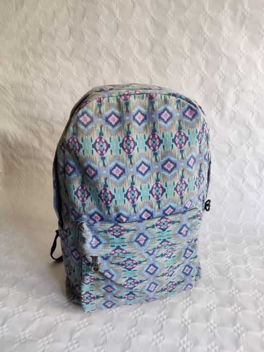 Mochila tecido estampado etnico