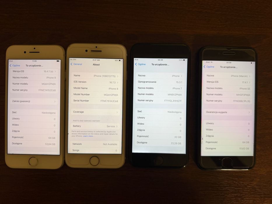 iPhone 8, 2 x 64GB (+ IPhone 7, iPhone SE)