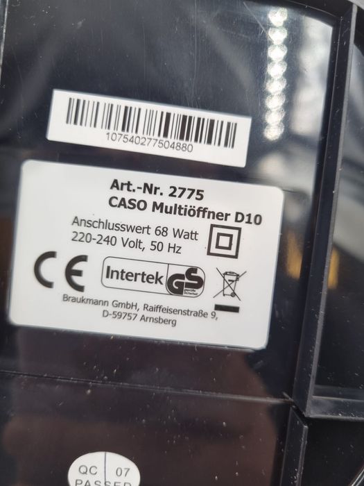 Caso D10 wielofunkcyjny otwieracz do butelek